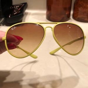 Ray Ban Yellow Aviator Sunglasses